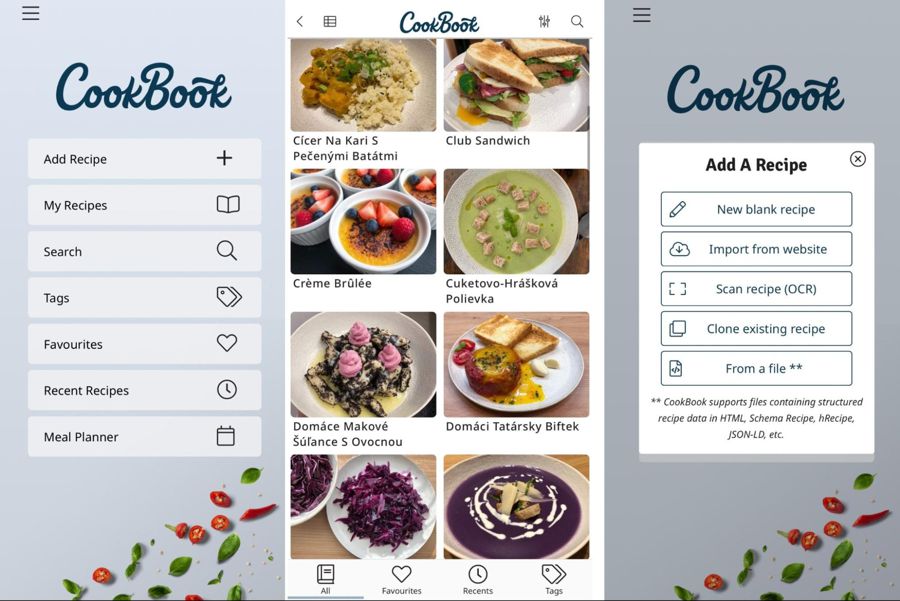 cookbook aplikacia
